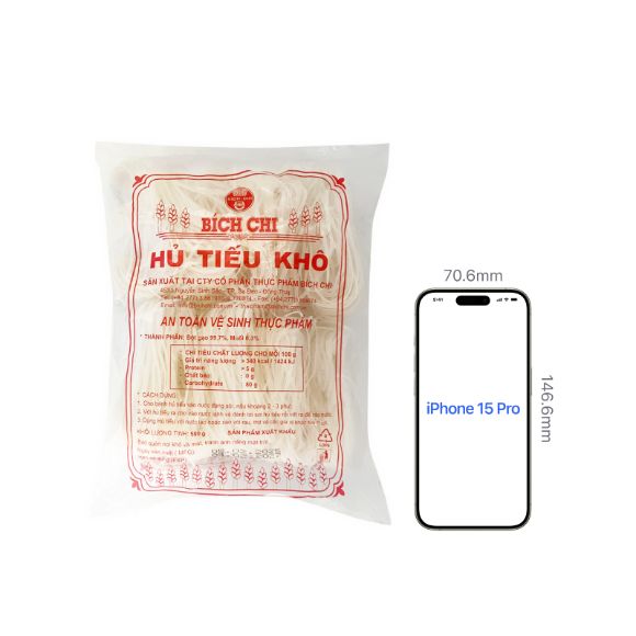 Hủ tiếu khô Bích Chi 500g, set 2 gói 3