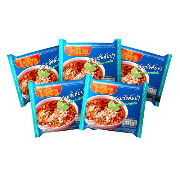 Mì Wai Wai Vị Thịt Heo Bằm 60g, 1 set 5 gói 1