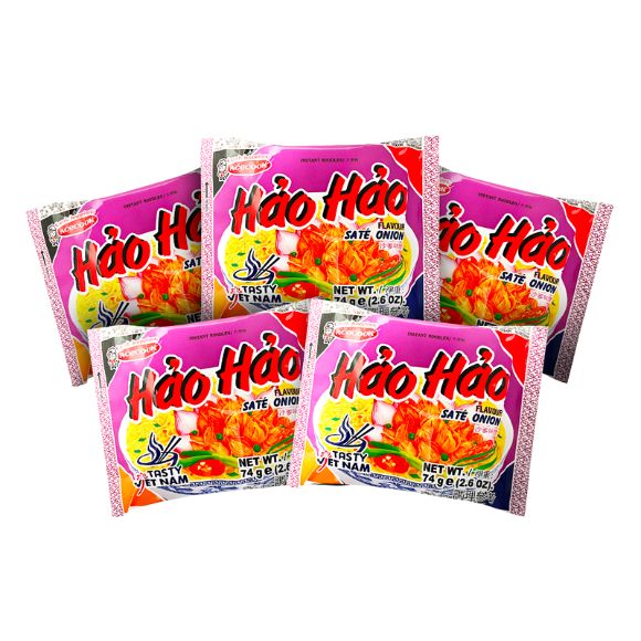 Mì Hảo Hảo Sa tế hành tím 75g, 1 set 5 gói 1