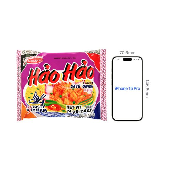 Mì Hảo Hảo Sa tế hành tím 75g, 1 set 5 gói 3