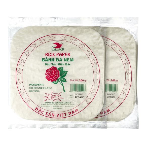 Bánh tráng vuông Hoa Hồng 200g, 1 set 2 gói 1