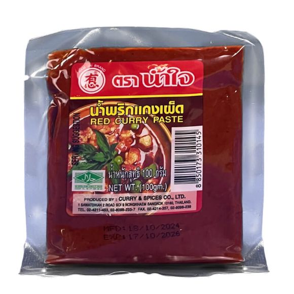 Xốt gia vị cà ri đỏ Thái Lan Namjai 100g, 1 gói 1