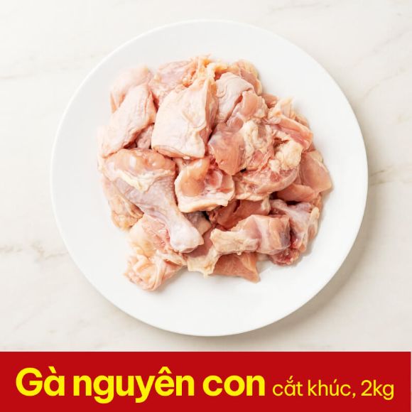 Set Gà Nướng BBQ (1kg Gà nguyên con cắt khúc + nước mắm Nam Ngư + sữa đặc [hạn sử dụng 07-07-2026] + bột ớt) 2