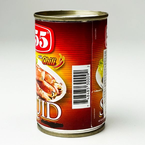 555 Squid in Natural Ink with Chili (Red) 155g 2