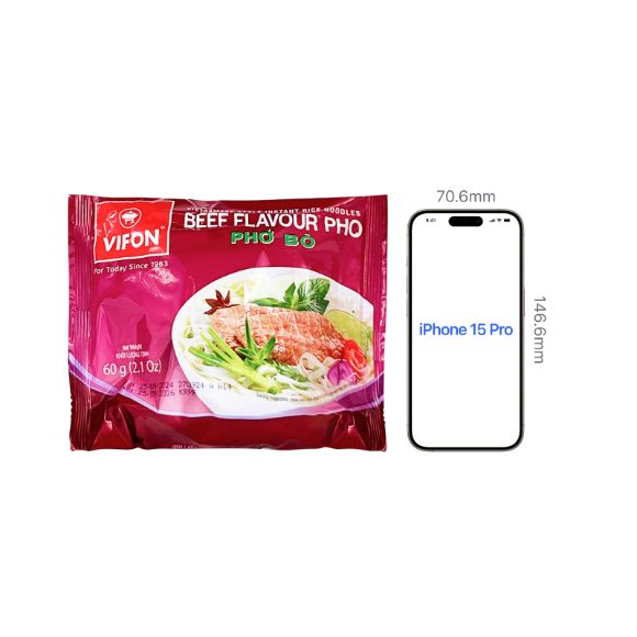 Phở bò Vifon 60g, 5 gói, 1 set 5