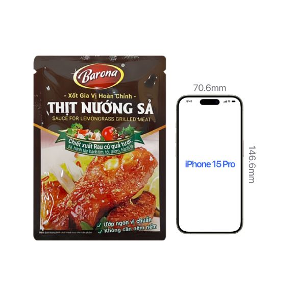 Xốt gia vị Thịt nướng sả 80g, 1 set 2 gói 3