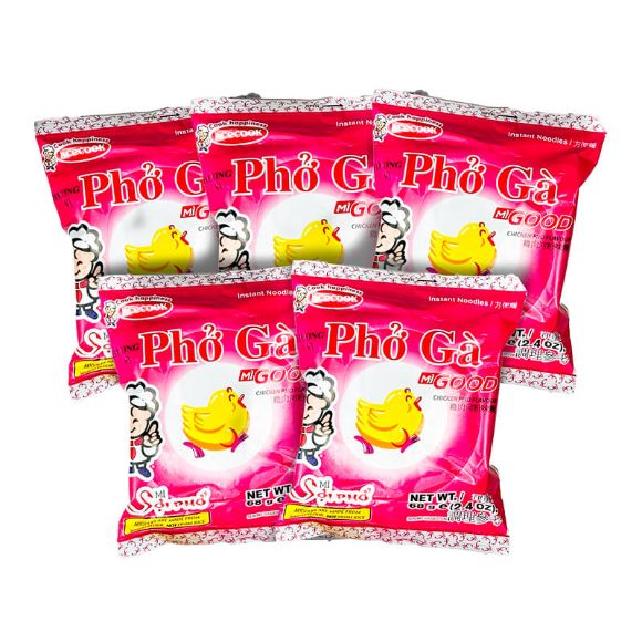 Phở gà Acecook 68g, 1 set 5 gói 1