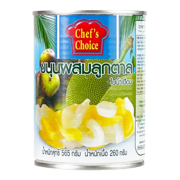 Mít & Thốt nốt hỗn hợp đóng hộp Chef’s Choice Thái Lan 565g, 1 lon 1