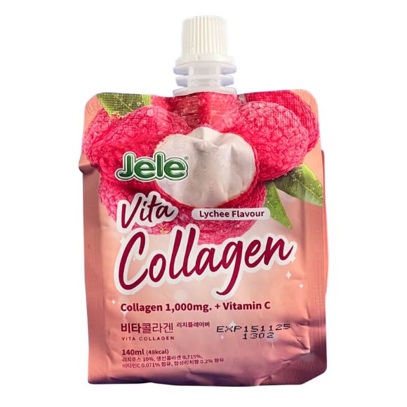 Thạch Jele Vita Collagen vị vải 140ml, 1 set 3 cái 2