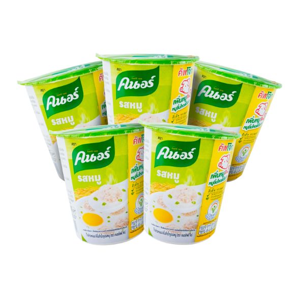 Cháo ly ăn liền Knorr Thái Lan 35g , 1 set 5 hộp 1