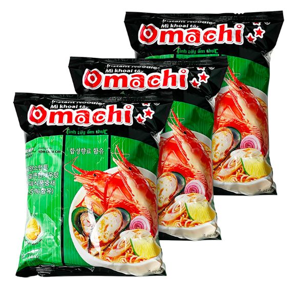 Mì Omachi Tôm chua cay 79g, 1 set 3 gói 1