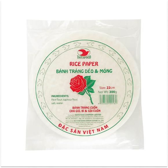 Bánh tráng tròn Hoa Hồng(22cm) 300g, 1 gói 1
