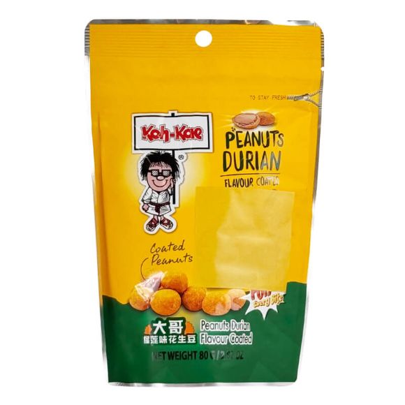 Đậu phộng cốt dừa Koh Kae Thái Lan vị Sầu riêng 80g, 1 gói 1