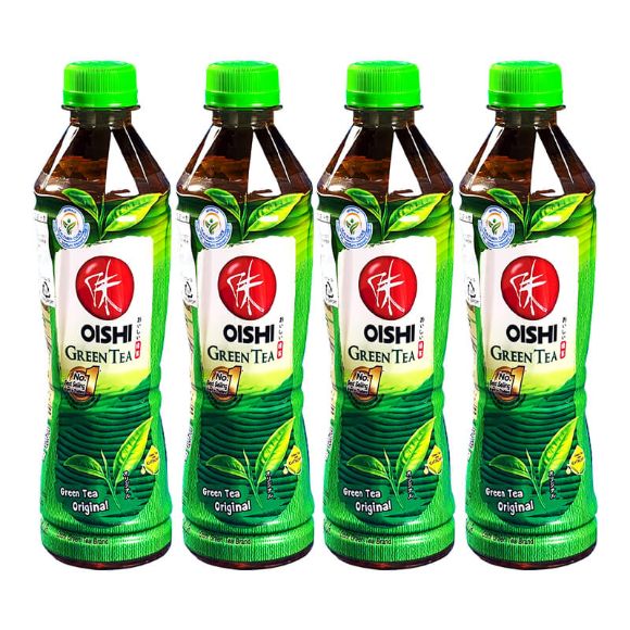 Nước uống Oishi Trà Xanh Vị Nguyên Bản 400ml, 1 lốc 4 chai 1
