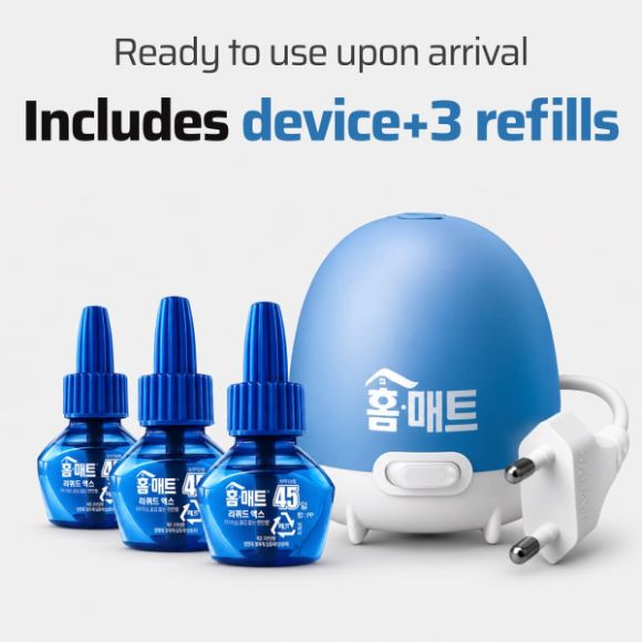 Home Mat Corded Liquid Mosquito Repellent Device + 45-Day Refills 3 pcs 2