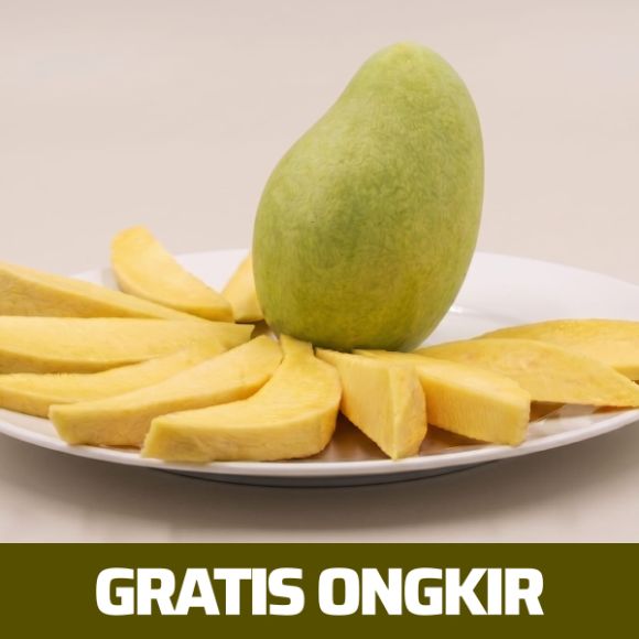 Mangga Hijau (asam sedang) 2.5kg, 1 Box [Bonus Bumbu Buah] 1