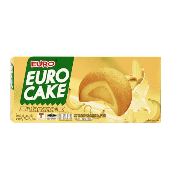 Bánh trứng Euro Custard Cake Thái Lan vị Lá dứa 144g, 1 hộp 6 cái 1